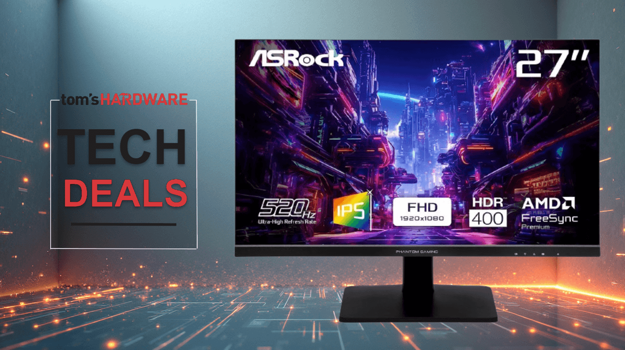 ASRock's blazing fast 27-inch 520Hz monitor is only $238 — at $290 off, ASRock's IPS 1080p Phantom Gaming panel is its lowest price ever on Newegg
