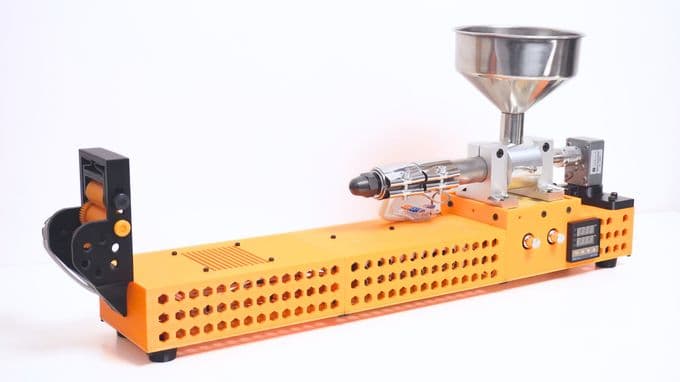 The 'ExtrudeX' machine wants to turn your 3D printing waste into reusable filament, all at home — this Kickstarter project is itself 3D-printable with minimal hardware costs