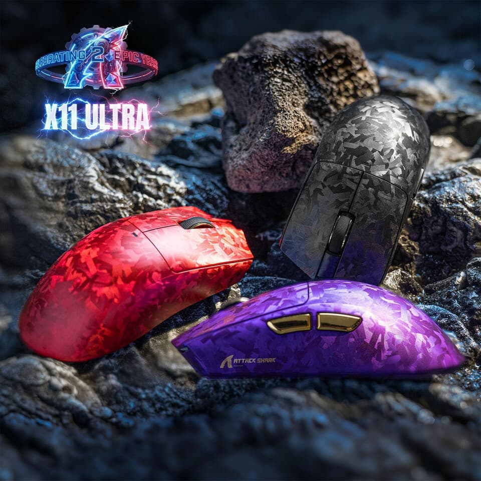 (PR) Attack Shark Launches X11 Ultra Carbon Fiber Gaming Mouse