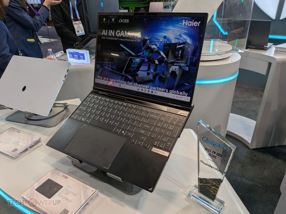 Thunderobot Launches ZERO Air Gaming Laptops with Intel Panther Lake at CES 2026